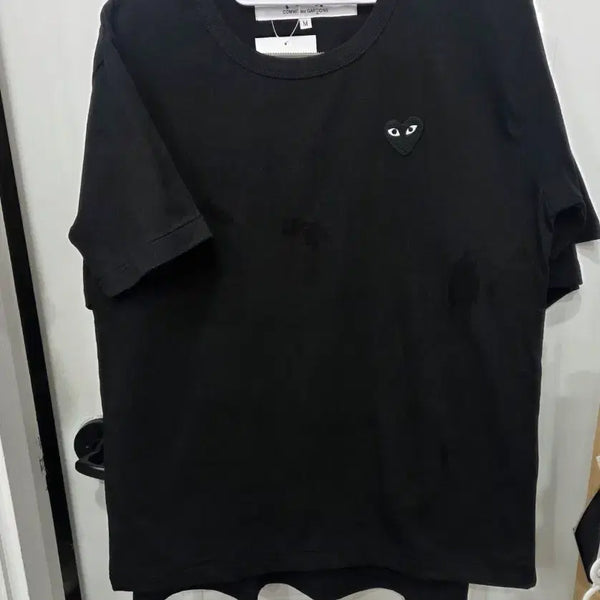[BUNJANG] Comme des Garçons Play Heart Logo T-Shirt Black Medium / 꼼데가르송 플레이 하트 로고 반팔티 블랙 미듐