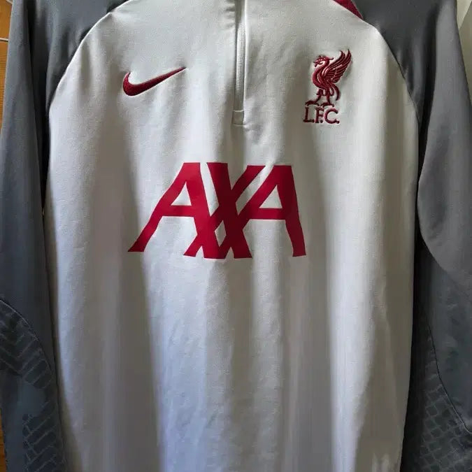 [BUNJANG] Liverpool FC Drill Top White Grey M / 리버풀 드릴탑 화이트 그레이 m사이즈