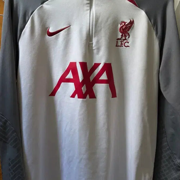 [BUNJANG] Liverpool FC Drill Top White Grey M / 리버풀 드릴탑 화이트 그레이 m사이즈