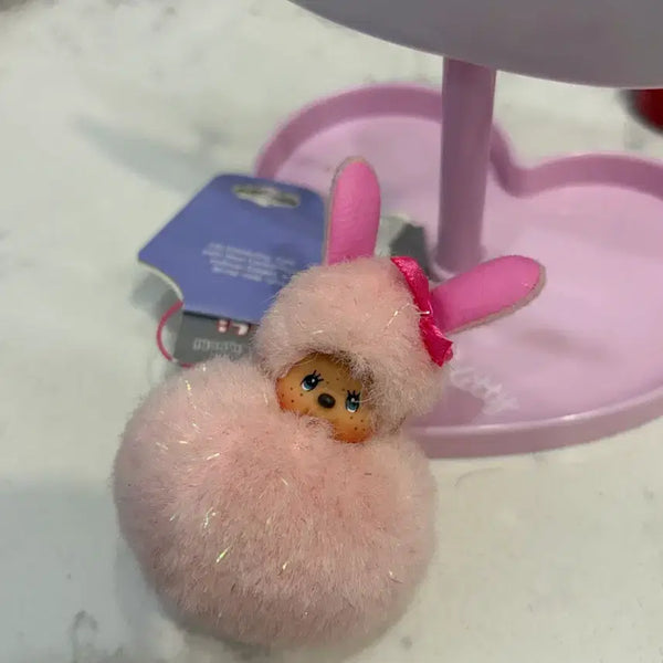 [BUNJANG] Monchhichi Rare Rabbit Keychain (Vintage) / 몬치치 레어 토끼 키링 고전