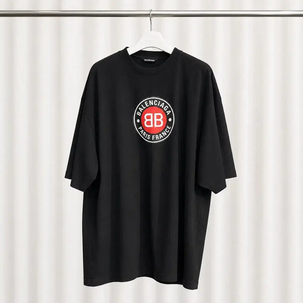 [BUNJANG] Balenciaga Circle BB Logo Short Sleeve T-Shirt XL / [A]발렌시아가 서클 라운드 BB로고 반팔티