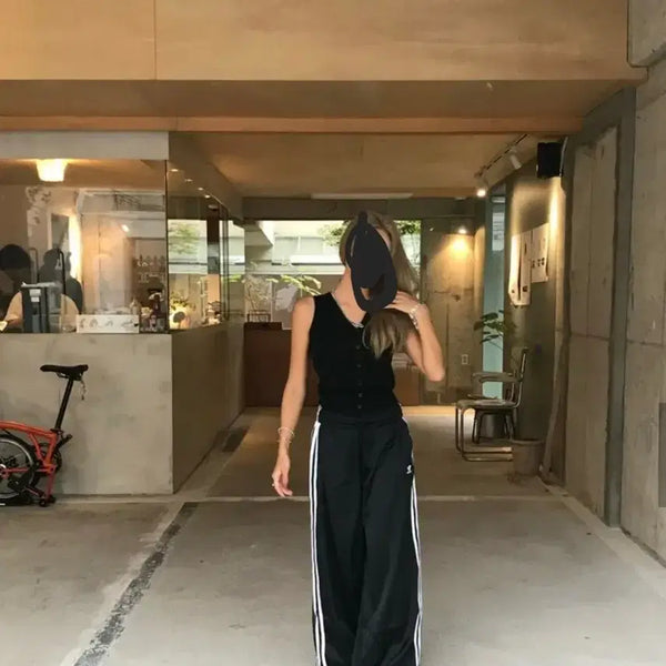 [BUNJANG] Adidas Satin Track Pants Black IU2520 / [새상품] 아디다스 새틴 트랙 팬츠 블랙 IU2520