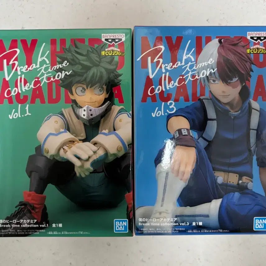 [BUNJANG] My Hero Academia BREAK TIME Izuku Midoriya & Shoto Todoroki Figures Bundle Set (Sealed) / (미개봉)나히아 BREAK TIME 미도리야, 쇼토 피규어 일괄 판매!