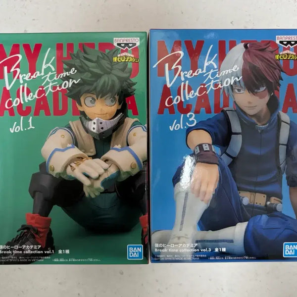 [BUNJANG] My Hero Academia BREAK TIME Izuku Midoriya & Shoto Todoroki Figures Bundle Set (Sealed) / (미개봉)나히아 BREAK TIME 미도리야, 쇼토 피규어 일괄 판매!