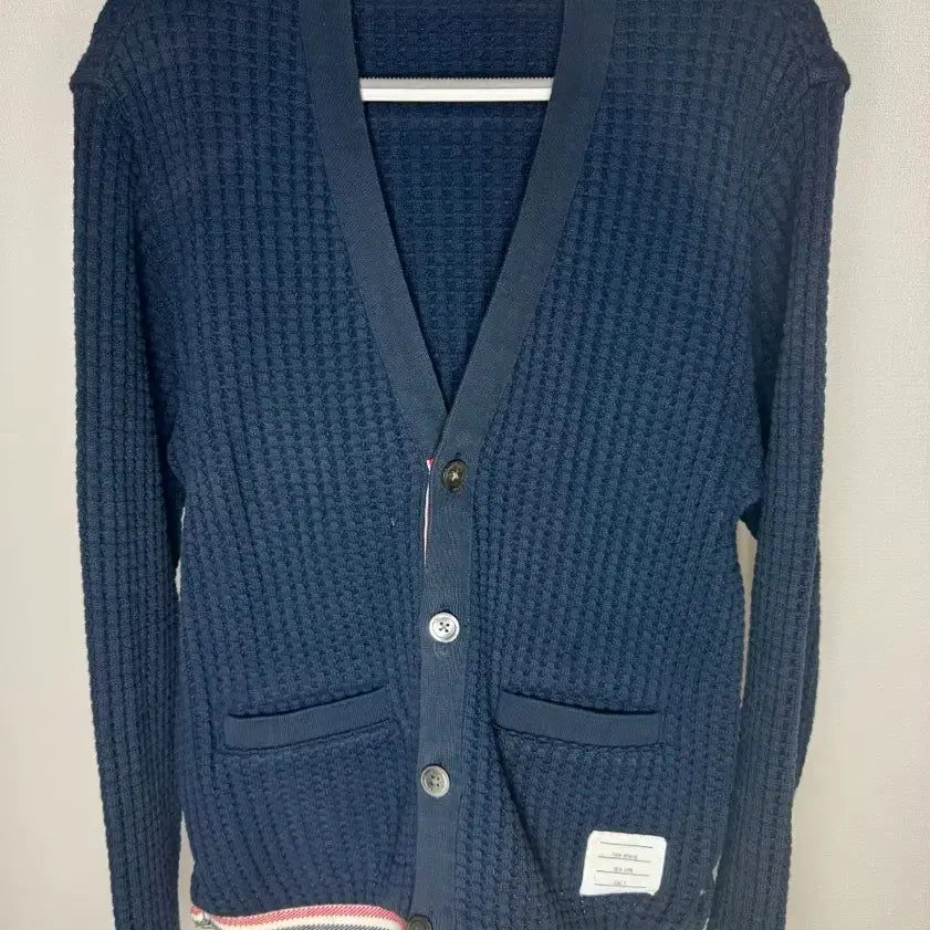 [BUNJANG] Thom Browne Navy Waffle Cardigan / 톰브라운 네이비 와플 가디건