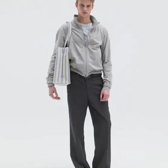 [BUNJANG] WIDER Track Jacket Grey L / 윈더 트랙자켓 그레이 L