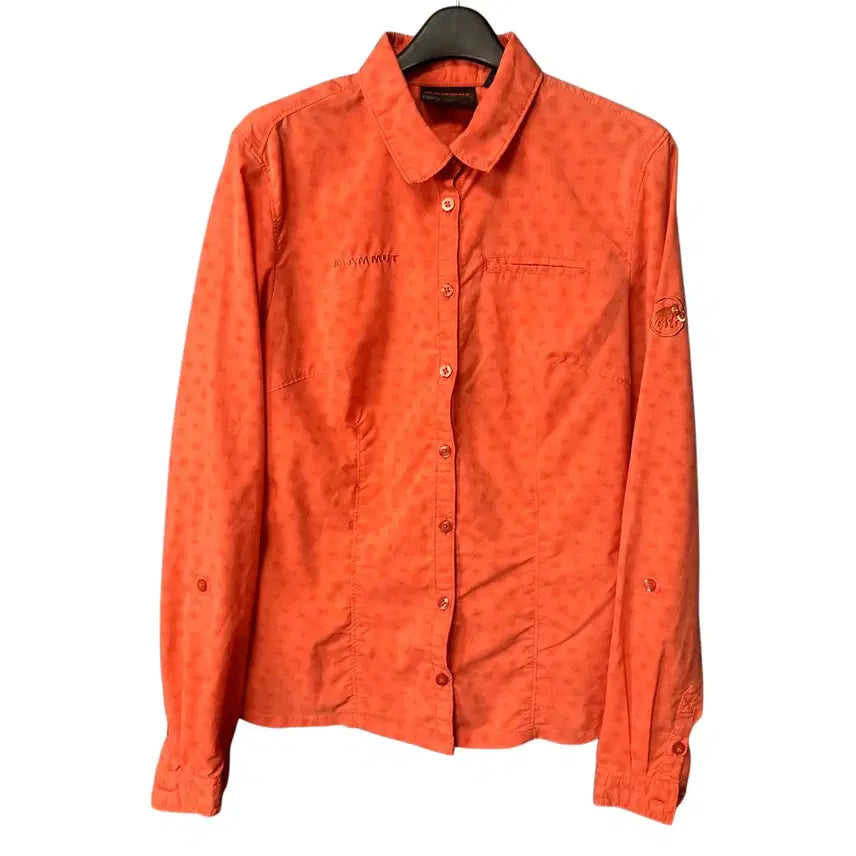 [BUNJANG] Mammut Women's Orange Pattern Outdoor Shirt / S 마무트 여성 오렌지 패턴 아웃도어 셔츠
