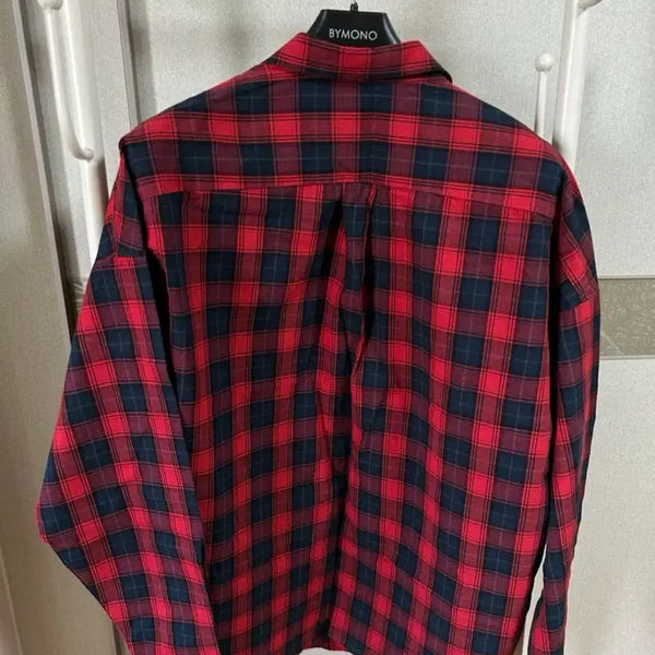 [BUNJANG] Men's Bundle Set: Red Check, Grey Stripe, Navy Stripe Shirts / 남자 셔츠 3장 일괄