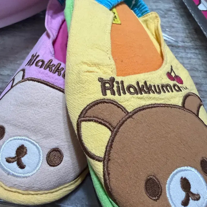 [BUNJANG] Rilakkuma Character Slippers (2 Pairs) / 리락쿠마 캐릭터 실내화 2켤레