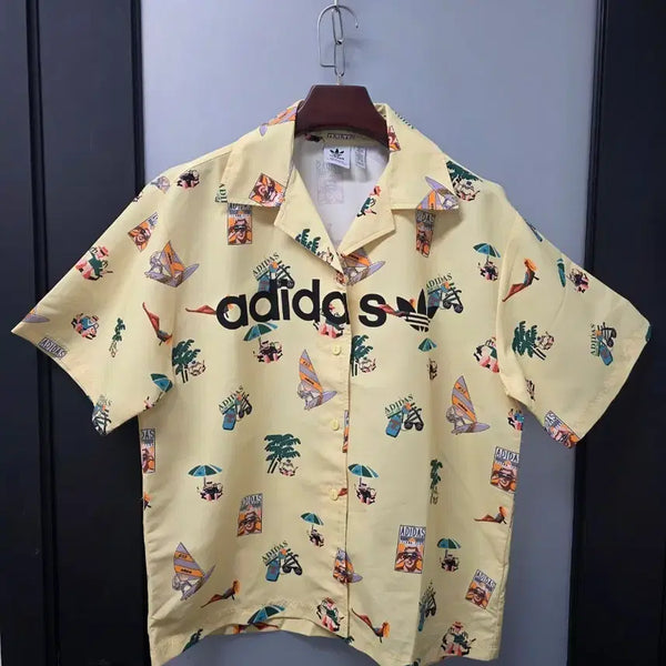 [BUNJANG] Adidas Women's All Over Print Oversized T-Shirt Medium / 아디다스 우먼 올오버 프린트셔츠 m