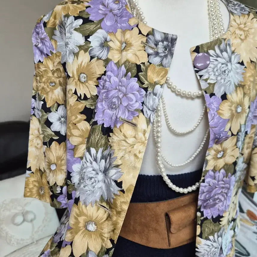 [BUNJANG] High Quality Loose Fit Bouquet Flower Jacket / 고퀄라인 루즈핏 부케플라워  자켓