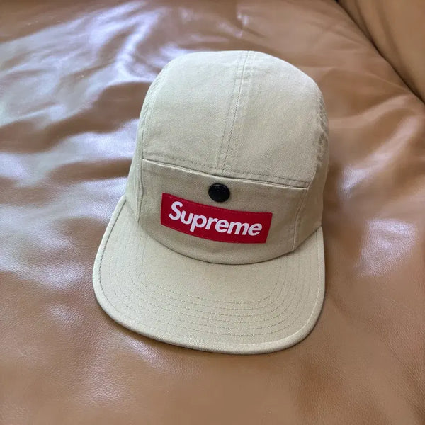 [BUNJANG] Supreme Washed Chino Twill Camp Cap / 슈프림 캠프캡 모자 박스로고 워시드 탄