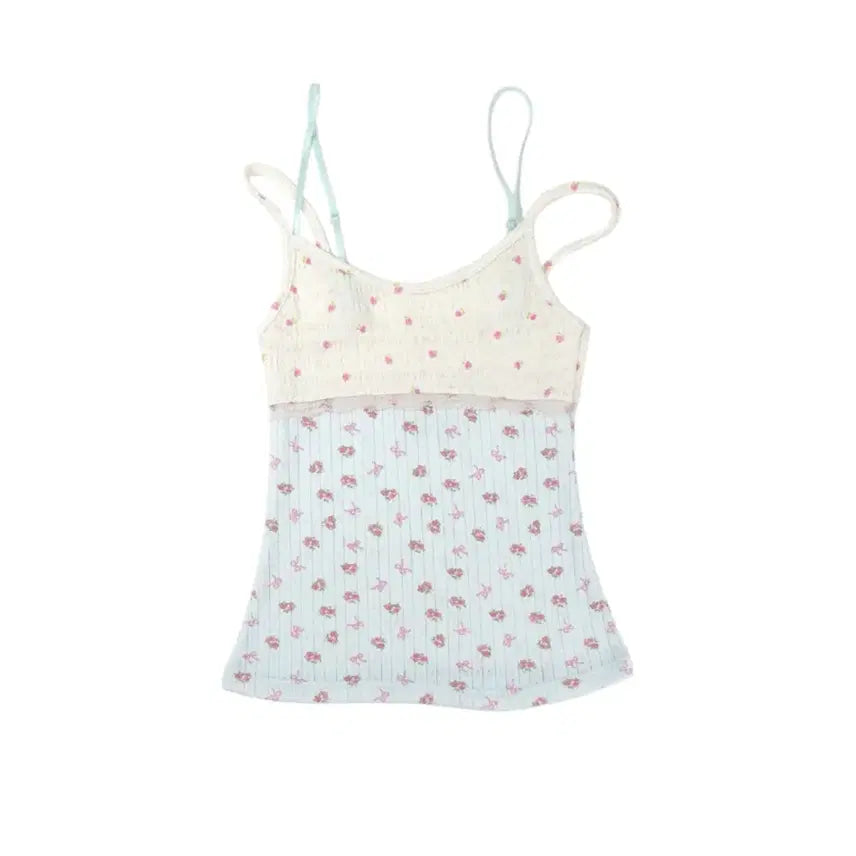 [BUNJANG] Honkyo Double Strap Lace Sleeveless Top / honkyo 혼쿄 더블 스트랩 레이스 슬리브리스