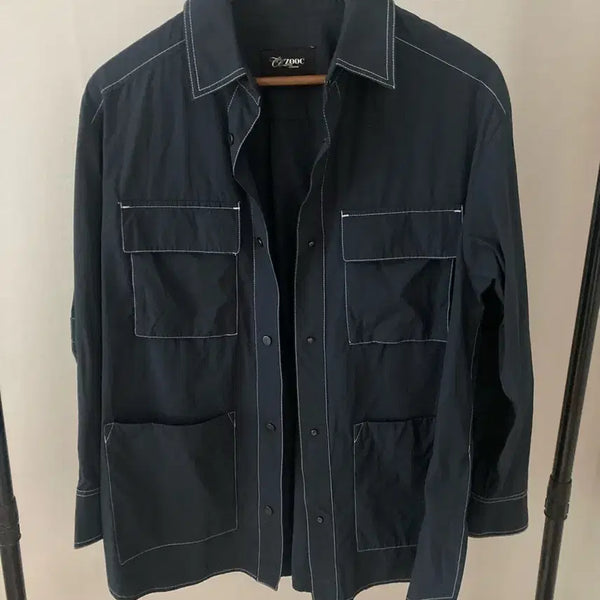 [BUNJANG] ZOOC Navy Crinkled Jacket / zooc 주크 바스락 자켓 네이비 free