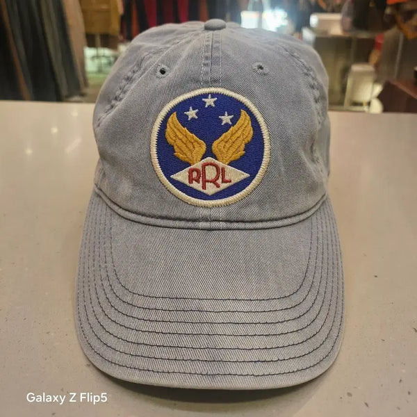 [BUNJANG] RRL Winged Logo Washed Cotton Ball Cap Sky Blue / RRL 더블알엘 윙드 로고 워싱 볼캡 모자 스카이블루 58cm 정품