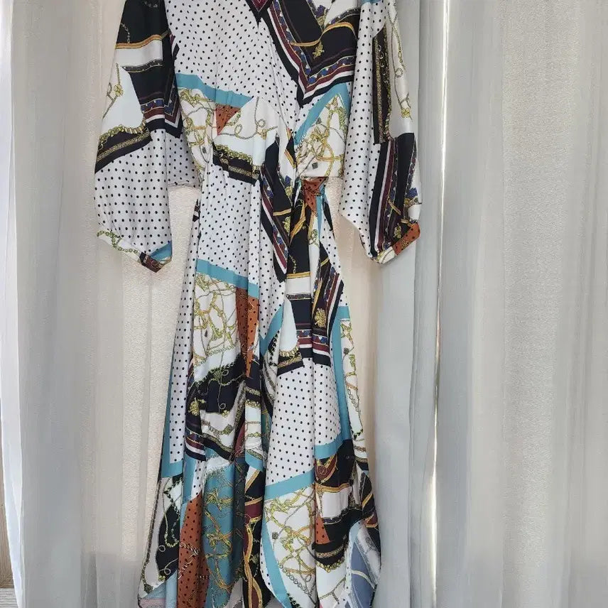 [BUNJANG] Patterned Long Dress (Unworn) / 패턴 롱원피스(미착용)