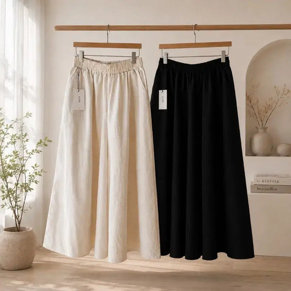 [BUNJANG] Women's Wide Banding Summer Skirt Pants Long Pants / [새상품] 여름 치마바지 데일리룩 여행룩 추천
