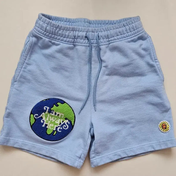 [BUNJANG] Happy Planet Embroidered Shorts / 해피플래닛 반바지