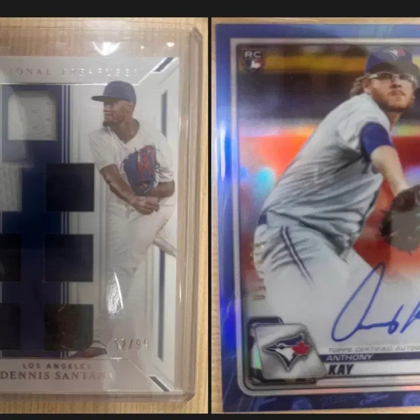 [BUNJANG] MLB Dennis Santana National Treasure Patch, Anthony Kay Bowman Chrome Auto, Sabier Marte Bowman Chrome 1st Auto, Greg Deichmann Topps Chrome RC Auto, Enmanuel Tejeda Bowman 1st Limited Edition Trading Cards / MLB 패치 및 오토 카드