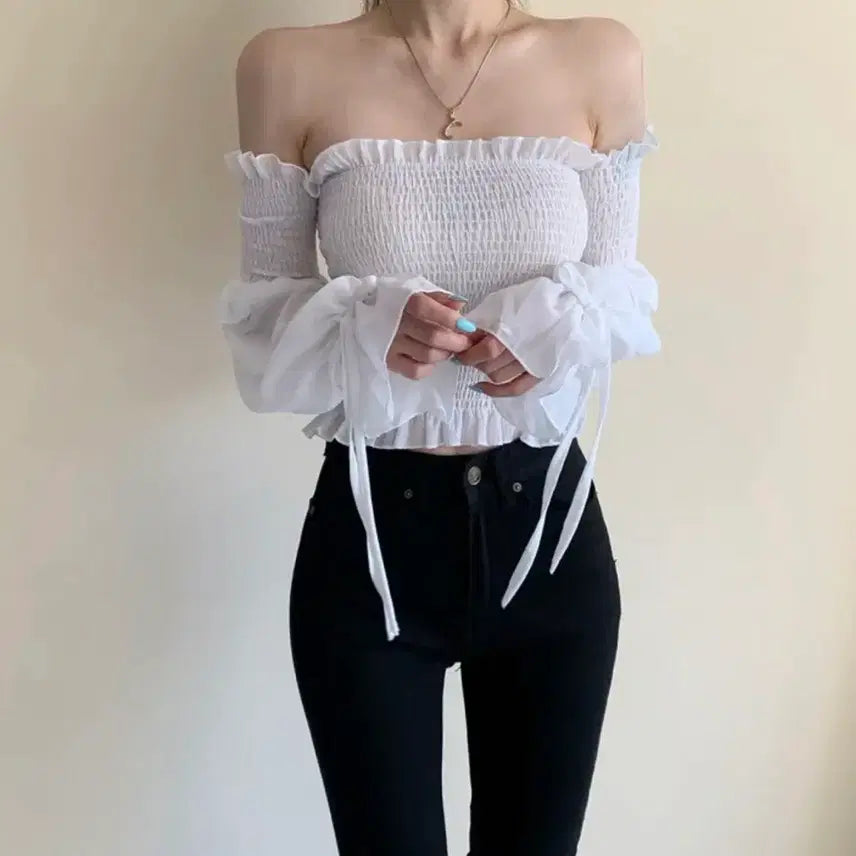 [BUNJANG] New Summer Chiffon Blouse / [새상품] 환승연애 현지님 블라우스