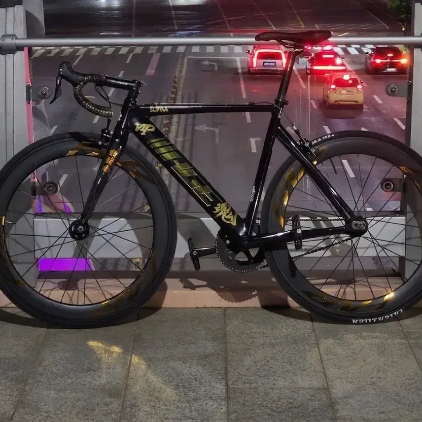 [BUNJANG] AAGE SUPRA Gold Plated Wheelset, Handlebar, Saddle, Chain, Stem, Seatpost / 에이지 수프라 금장 판/대