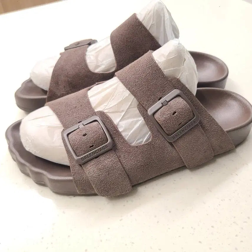 [BUNJANG] Balenciaga Anatomical Double Buckle Suede Sandals / 발렌시아가 선데이 애나토믹 더블 버클 스웨이드 샌들