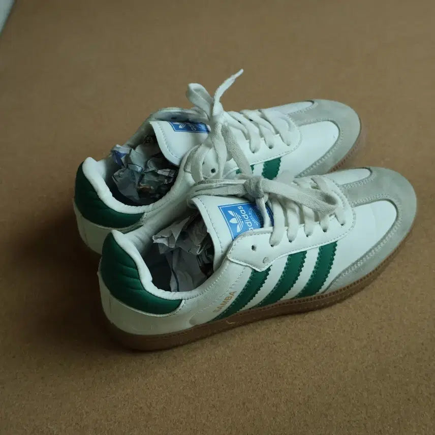 [BUNJANG] Adidas Samba OG White Green 235 / 아디다스 삼바 OG 화이트 그린 235