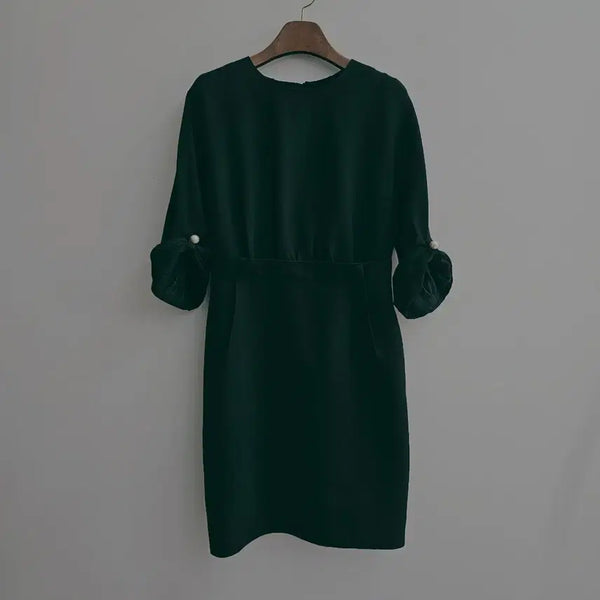 [BUNJANG] MINE (Hansem) Pearl Detail Formal Dress / MINE 한섬 마인 소매 진주 정장 원피스