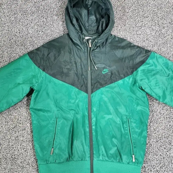 [BUNJANG] Nike Windrunner Hooded Zip-Up Jacket (Green Color Block) M / 나이키 윈드러너 후드 집업 (그린 배색) M
