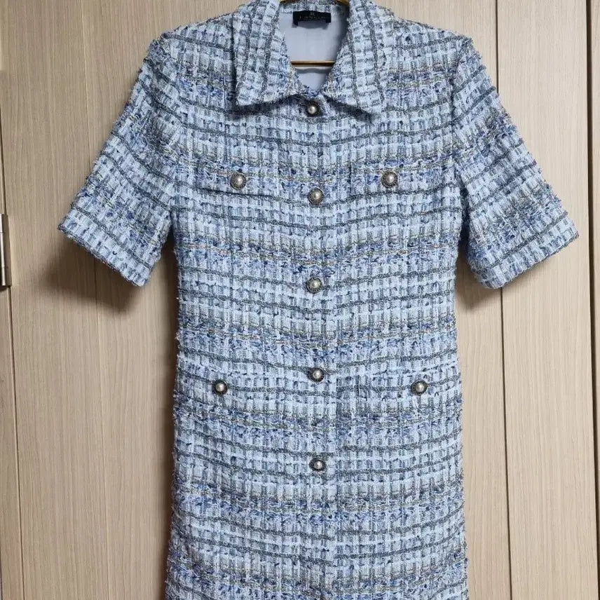 [BUNJANG] Lanvin Tweed Midi Dress - Blue / 랑방트위드 원피스  블루