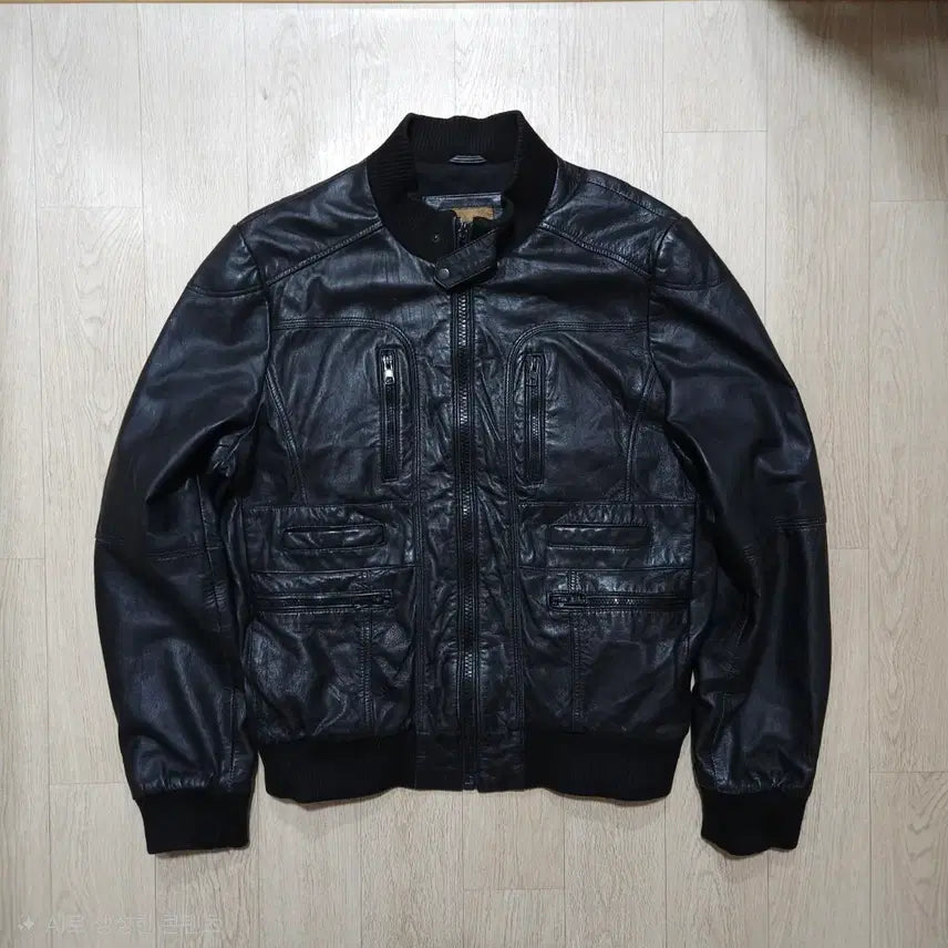 [BUNJANG] Zara Leather Bomber Jacket / (XL) 자라 가죽 레더 봄버 자켓