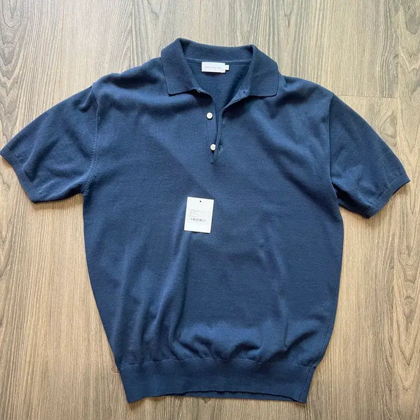 [BUNJANG] Steady Everywear Short-Sleeve Knit Indigo Size 2 / 스테디에브리웨어 반팔니트 인디고 2사이즈
