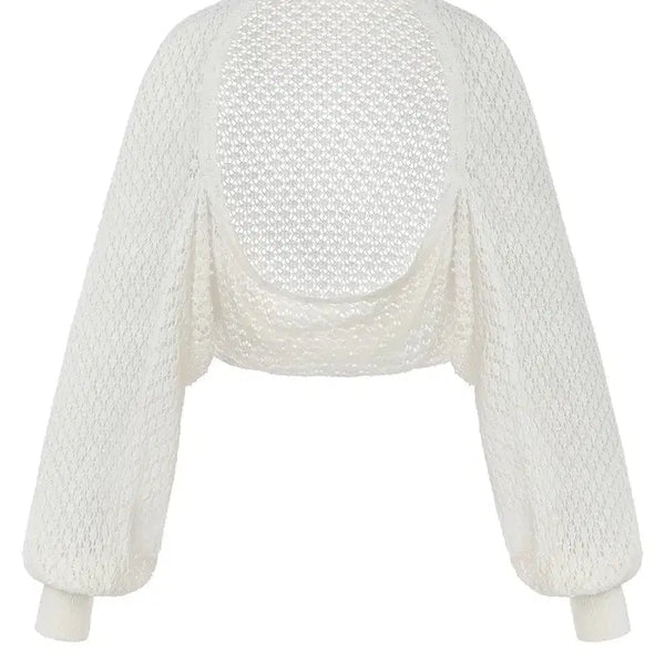 [BUNJANG] Three Times Pansy Bolero Cardigan (Ivory) / 쓰리타임즈 신상 볼레로 가디건 pansy bolero (ivory)