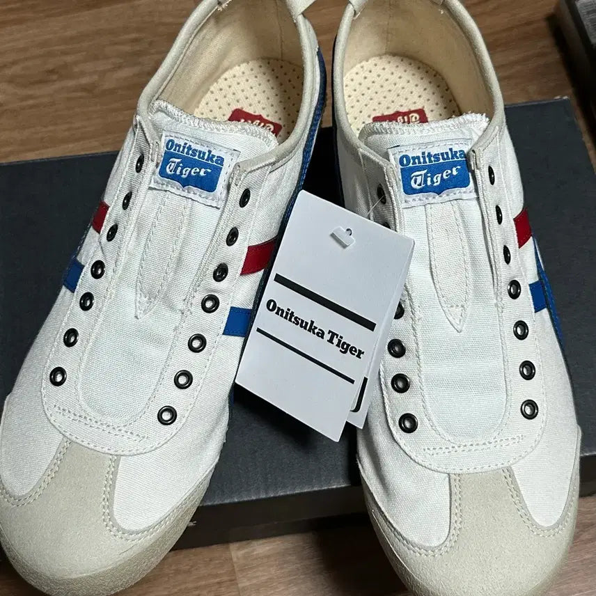 [BUNJANG] Onitsuka Tiger Mexico 66 Slip-On White Tricolor (Size 275) / 오니츠카 타이거 맥시코66 슬립온 ( 275 )화이트 트리컬러