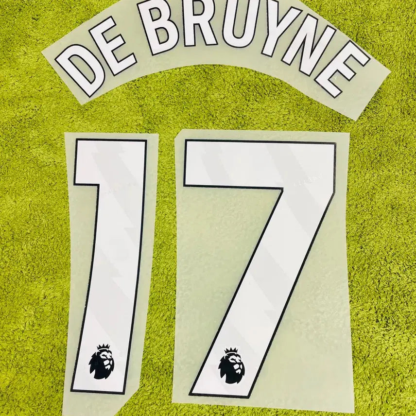 [BUNJANG] Manchester City 2023-2027 Kevin De Bruyne League Football Jersey Name Set / 23-27 맨시티 더브라위너 리그 유니폼 마킹 축구 네임셋 데