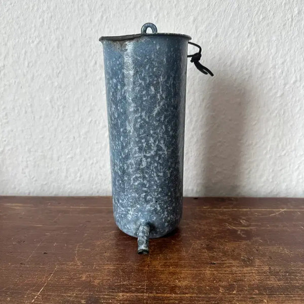 [BUNJANG] French Vintage Blue Enamelware Wall Planter / 프랑스)빈티지 블루 법랑 벽걸이