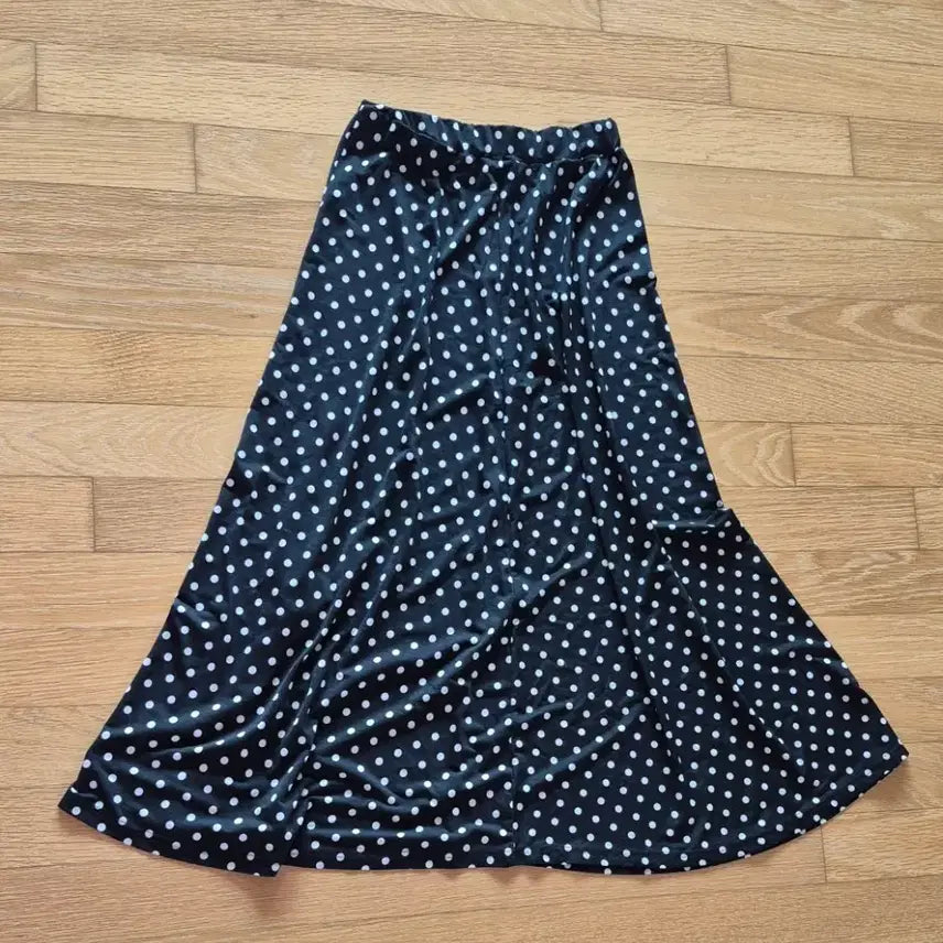 [BUNJANG] Polka Dot Pattern Long Skirt / 땡땡이 패턴 롱 스커트