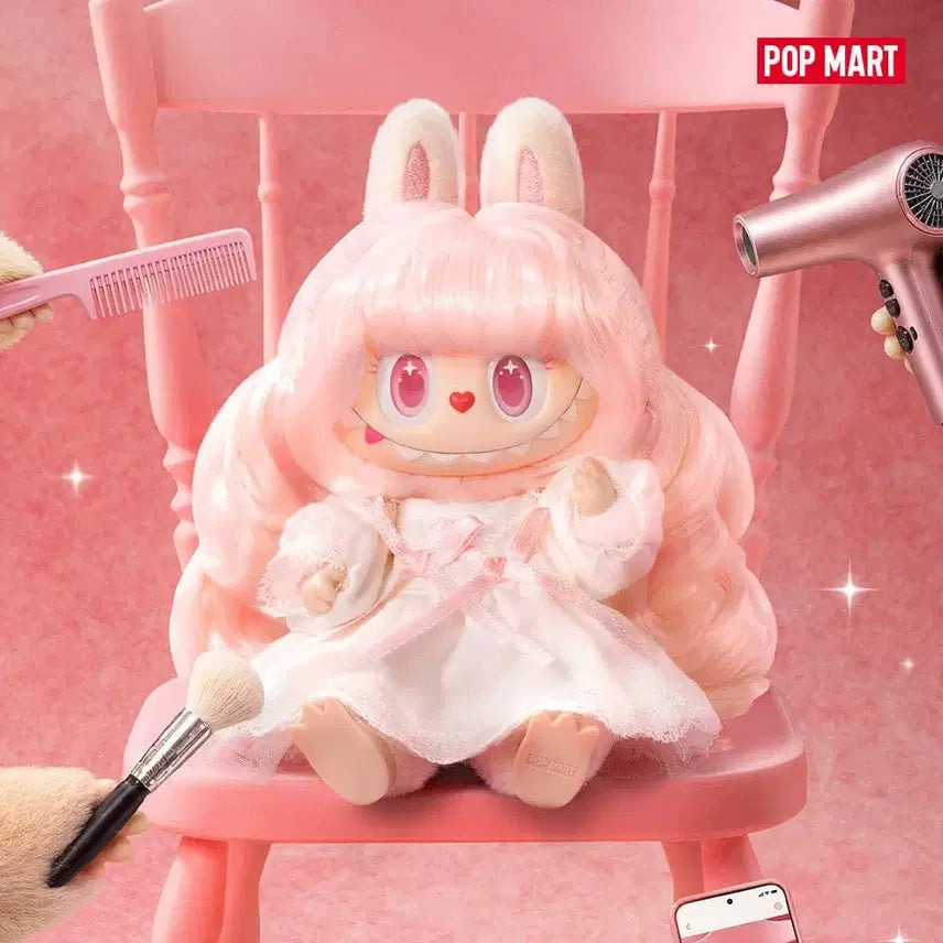 [BUNJANG] Pop Mart Labubu Hair Salon Series Velveteen Eyes Mokoko Figure / [팝마트 정품/단순개봉진열] 라부부 헤어살롱 시리즈 벨벳눈 모코코