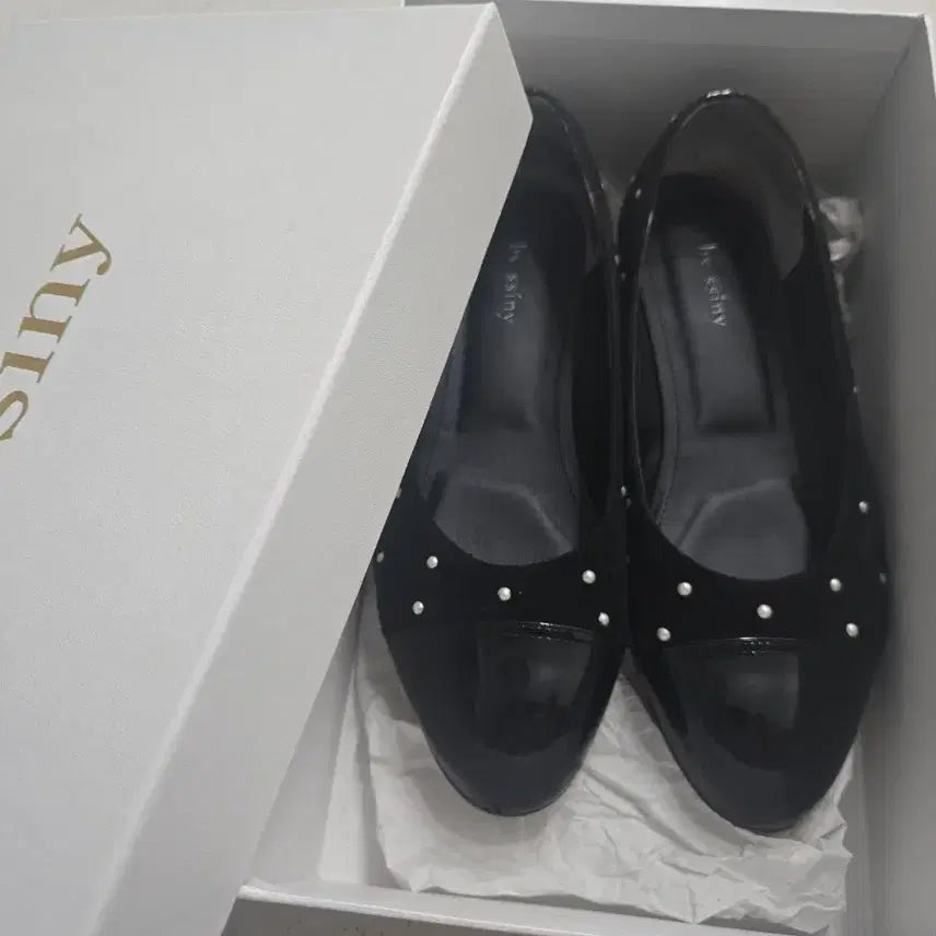 [BUNJANG] Bysini Pearl Flats Black / 최종가무배/바이씨니제작진주플랫
