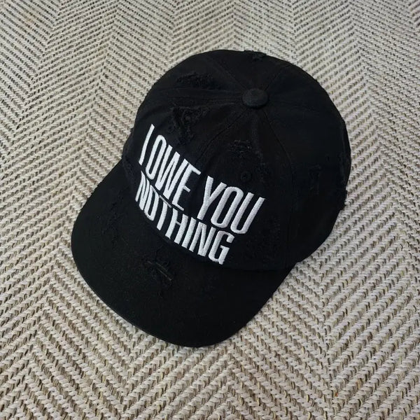 [BUNJANG] Partimento Women's Text Damage Ball Cap Hat / 파르티멘토 우먼 텍스트 데미지 볼 캡 모자