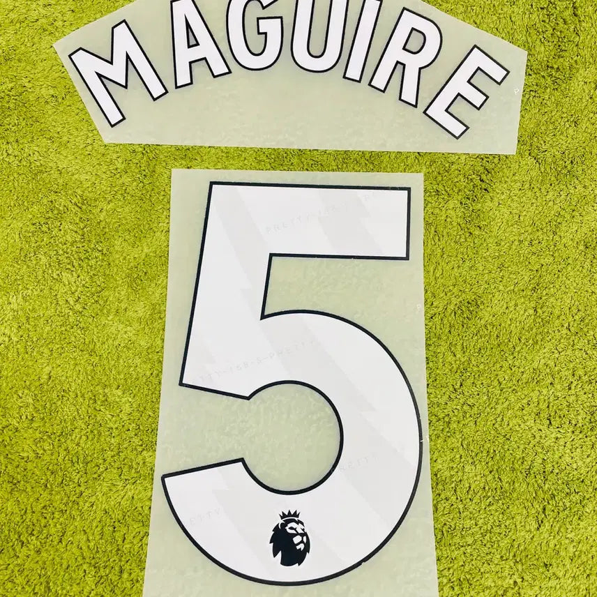 [BUNJANG] Manchester United Harry Maguire 2023-2027 Home Kit Name Set / 23-27 맨유 매과이어 리그 마킹 네임셋 축구 유니폼 EPL