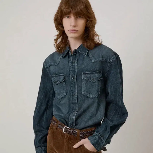 [BUNJANG] ALMUD Leo Denim Shirt / 앨무드 레오 데님 셔츠