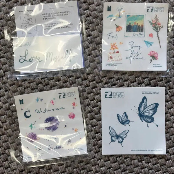 [BUNJANG] BTS Instant Tattoo Set / BTS 방탄소년단 인스턴트 타투 4종