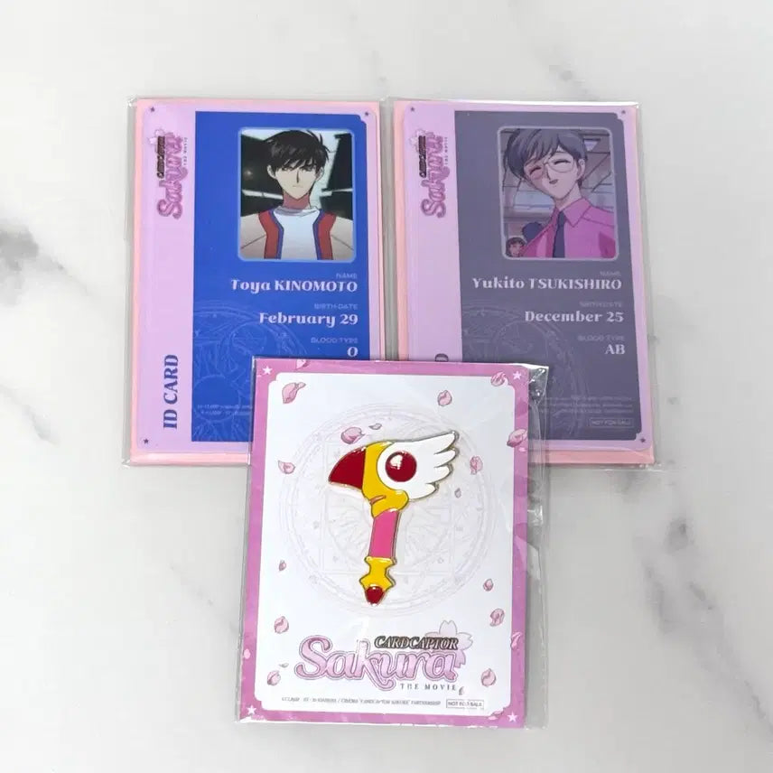 [BUNJANG] Cardcaptor Sakura ID Card Pin Badge Set / 카드캡터 사쿠라 ID 카드 핀뱃지 세트