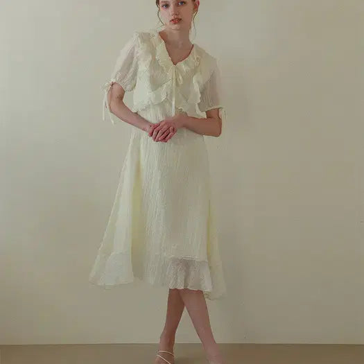 [BUNJANG] Hibernet Frill Dress / 하이버넷 프릴 원피스 여름원피스