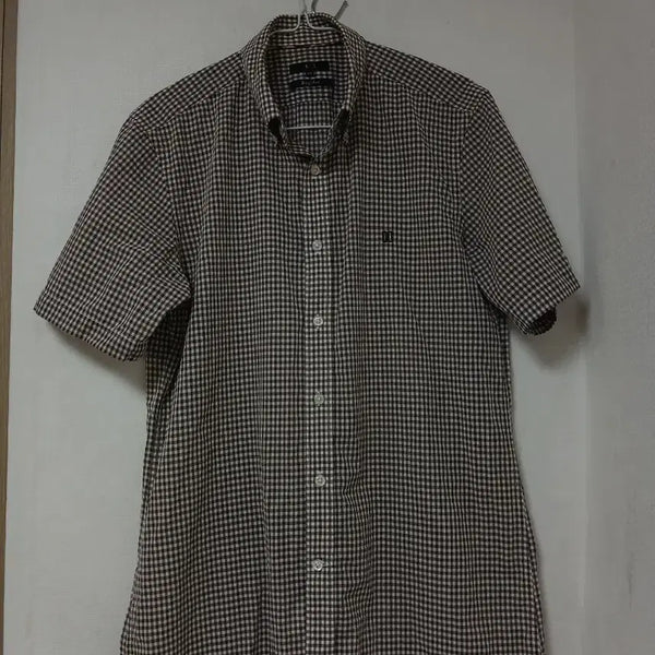 [BUNJANG] Daks Check Pattern Short Sleeve Shirt 100 / 닥스 체크 반팔 셔츠 100
