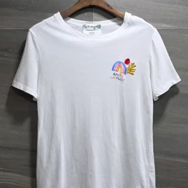 [BUNJANG] athé Vanessa Bruno Léa Maupetit Collaboration Rayon Cotton Embroidered T-Shirt / athe 아떼 ,  레이온 면  자수 반팔티