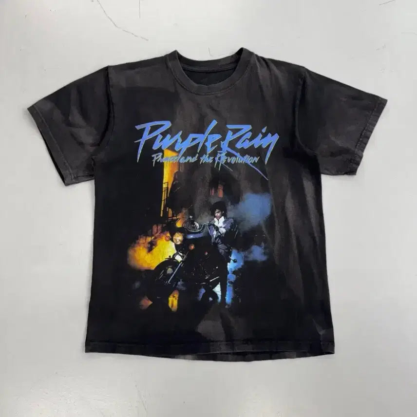 [BUNJANG] Prince Purple Rain Sun Faded Rock Band T-Shirt / 프린스 퍼플레인 썬 페이드 락티 밴드티 빈티지 반팔 티셔츠