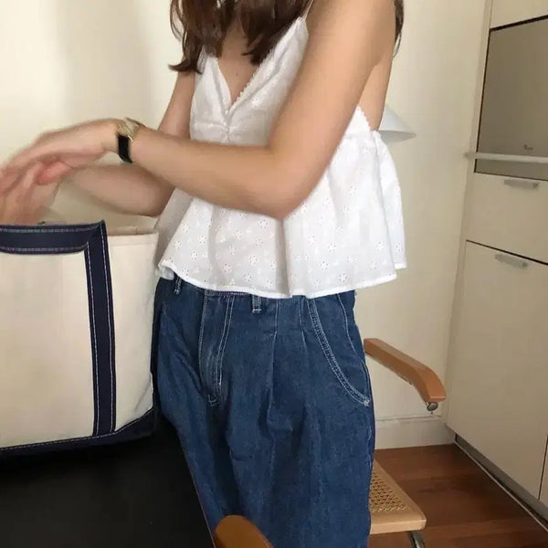 [BUNJANG] Joide VV Lakeside Pintuck Wide Denim Pants / 조이드비비에 레이크사이드 핀턱 와이드 데님 팬츠