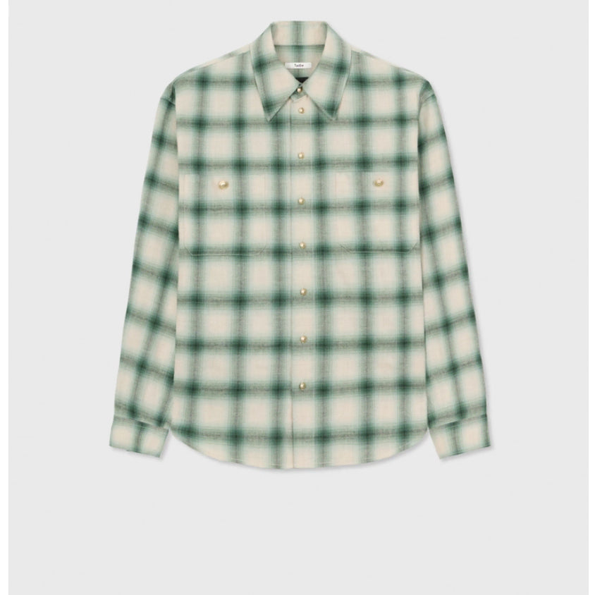 [BUNJANG] TAILLE VERDE Check Wool Cotton Patrol Shirt / 타일레 VERDE CHECK WOOL COTTON PATROL SHIRT